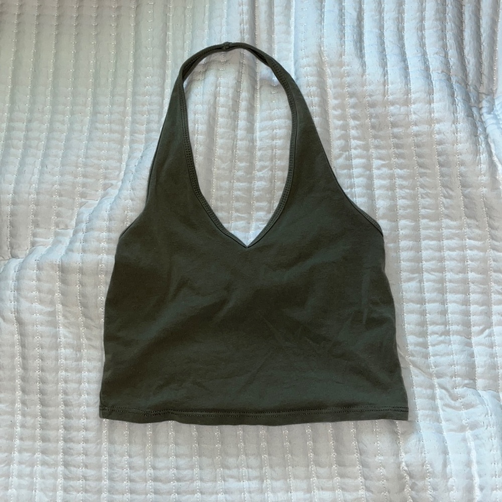 green halter top